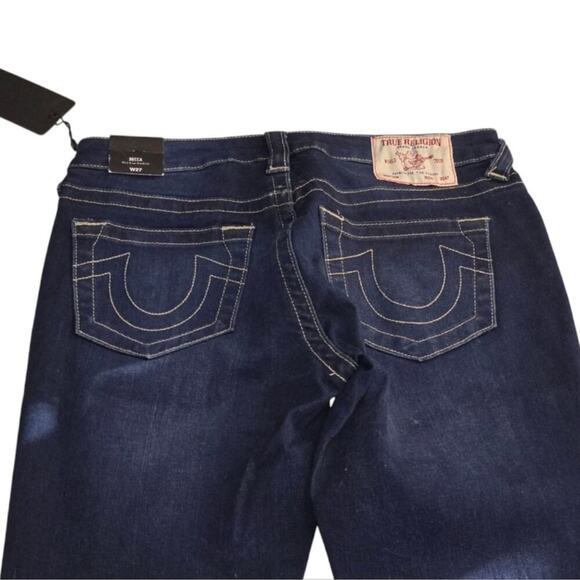 True‎ Religion Becca Mid Rise Bootcut Women's Dark Wash Blue Jeans Size 27 New - Picture 4 of 15
